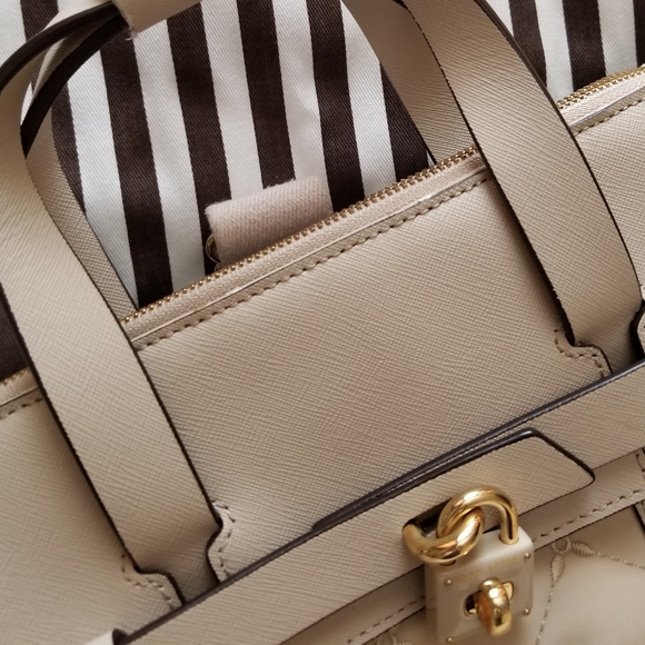 ❗Henri Bendel Embroidered Cream Small Jetsetter❗ main image 7